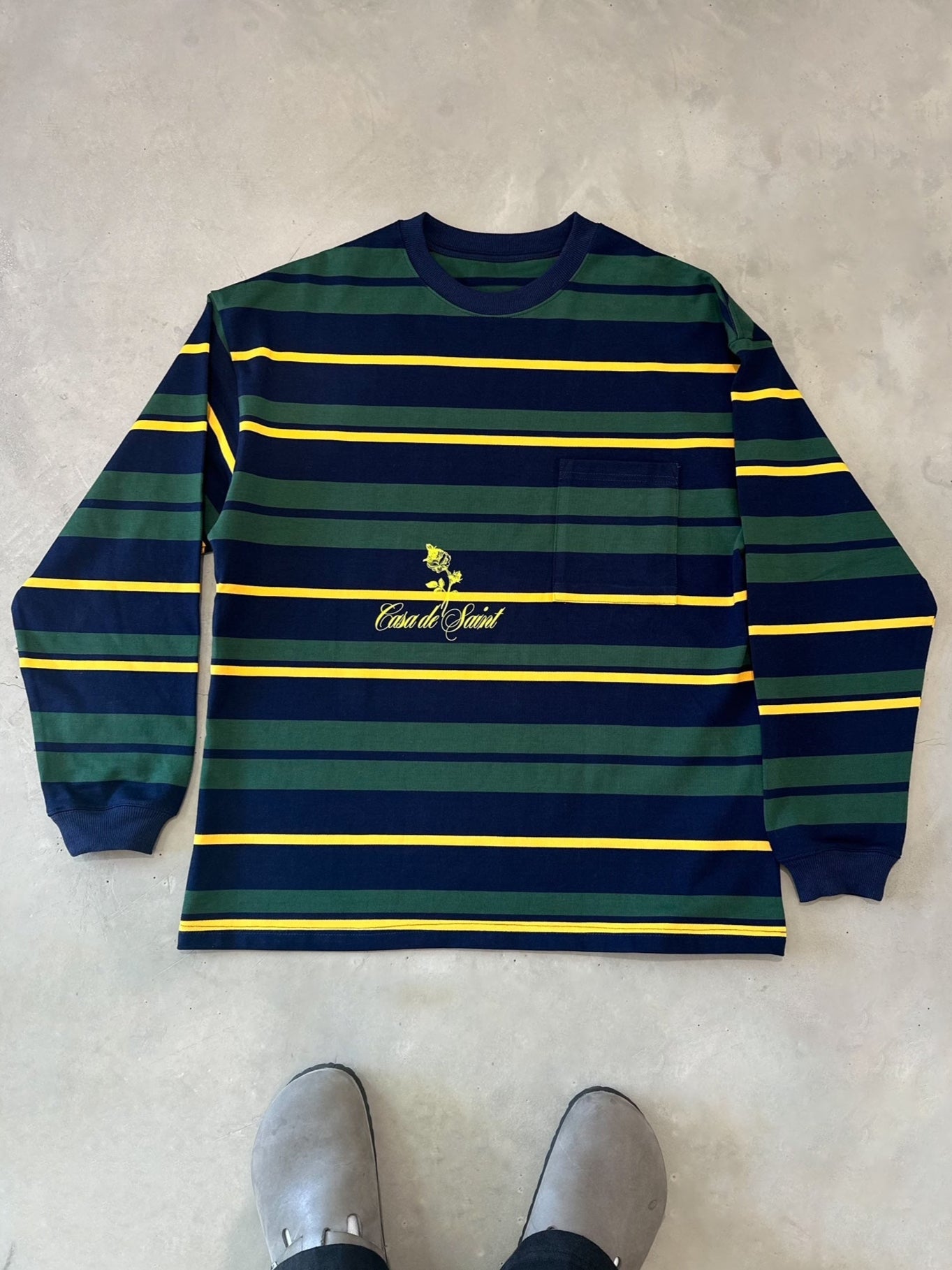 Heavy long sleeve stripe tee