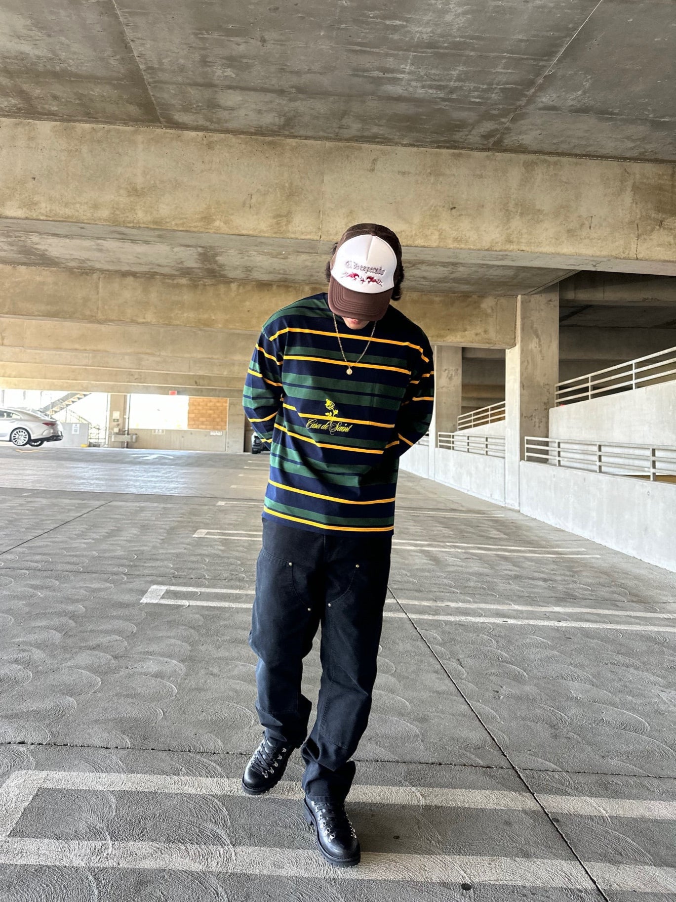 Heavy long sleeve stripe tee